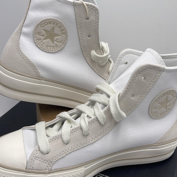 Converse WMNS CTAS LIFT HI
WHITE/VAPOROUS GRAY/LIGHT GOLD A09774C Platforms Snkr - Picture 10 of 16